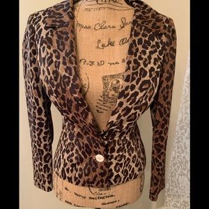 Dolce & Gabbana leopard blazer; size 40